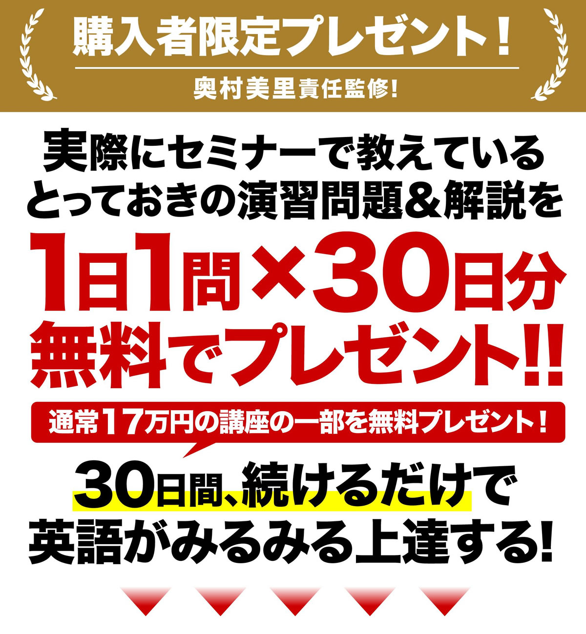 購入者限定プレゼント